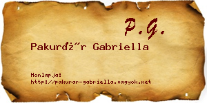 Pakurár Gabriella névjegykártya