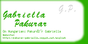 gabriella pakurar business card
